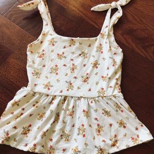Womens white floral top